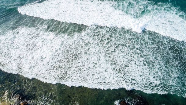 Drone aerial view of sea wave surface - Foto, Imagem