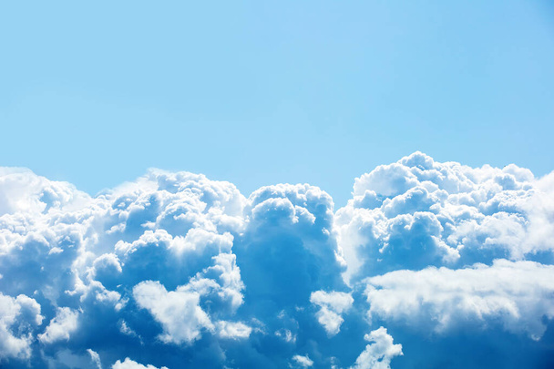 large bright blue cumulus clouds - Photo, Image