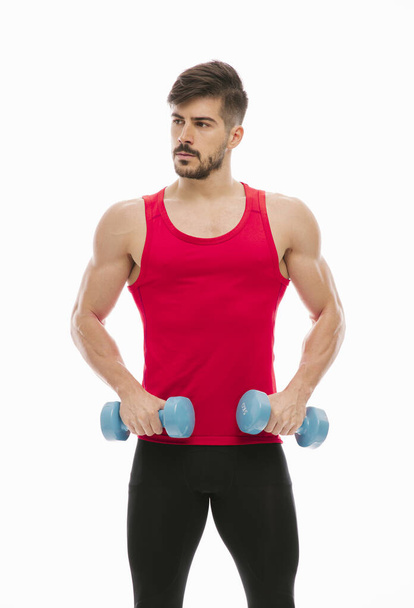 Jóképű atlétikai férfi Fitness modell - Fotó, kép