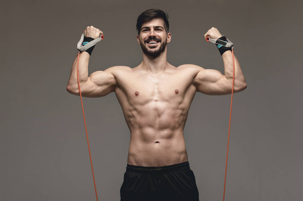 Handsome Athletic Man Fitness Model  - 写真・画像