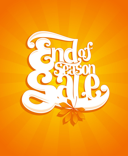 End of autumn season sale typographic illustration. - Διάνυσμα, εικόνα