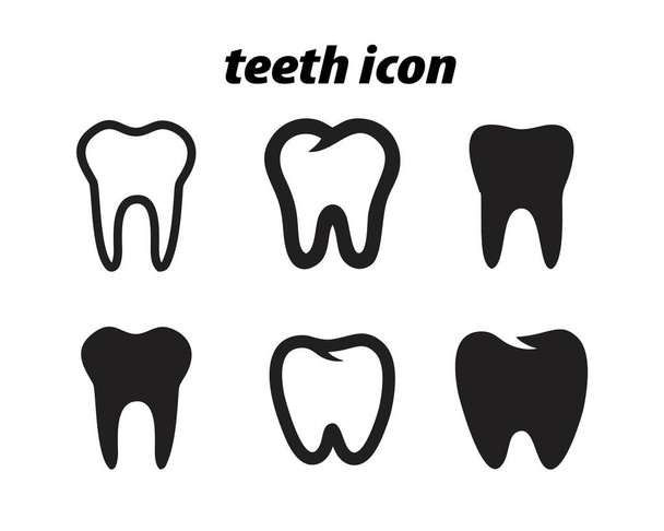歯のアイコンテンプレート黒の色を編集可能。歯のアイコンのシンボルグラフィックとウェブデザインのためのフラットベクトルイラスト. - ベクター画像