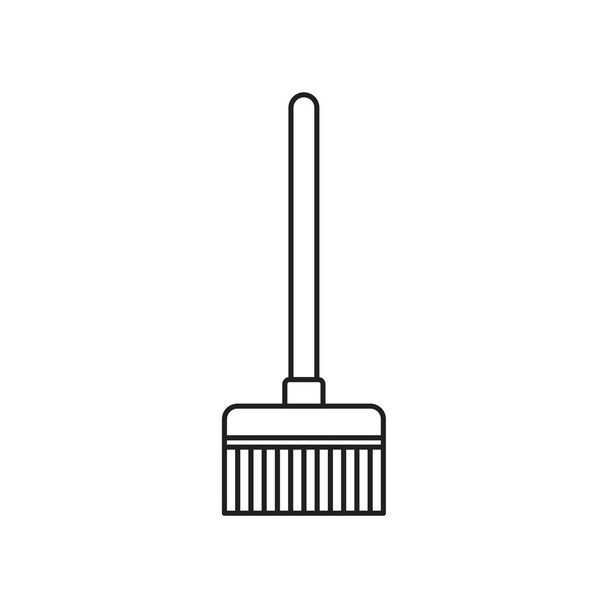 broom icon template black color editable. broom icon symbol Flat vector illustration for graphic and web design. - Vector, Image
