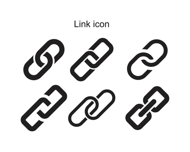 Link-Icon-Vorlage schwarze Farbe editierbar. Link-Symbol Symbol Flache Vektorabbildung für Grafik- und Webdesign. - Vektor, Bild