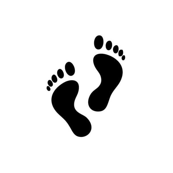 footprints vector icon template black color editable. footprints vector icon symbol Flat vector illustration for graphic and web design. - Vector, Image