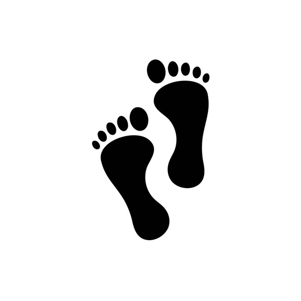 footprints vector icon template black color editable. footprints vector icon symbol Flat vector illustration for graphic and web design. - Vector, Image