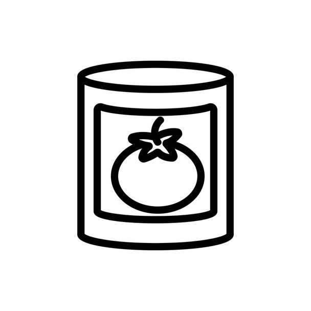tomato icon vector. Thin line sign. Isolated contour symbol illustration - Vector, Image