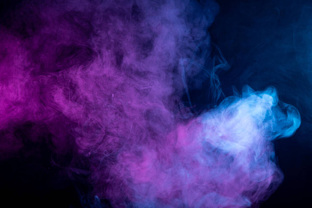 ART for your design project. Transparent creativity. Abstract art colored smoke on black isolated background.  - Foto, afbeelding
