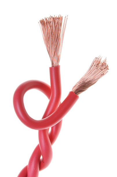 Cables eléctricos rojos
 - Foto, Imagen