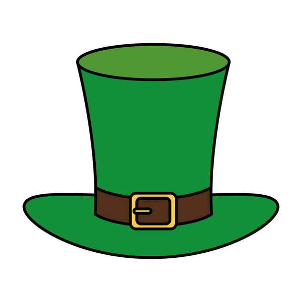 top hat leprechaun isolated icon - Διάνυσμα, εικόνα