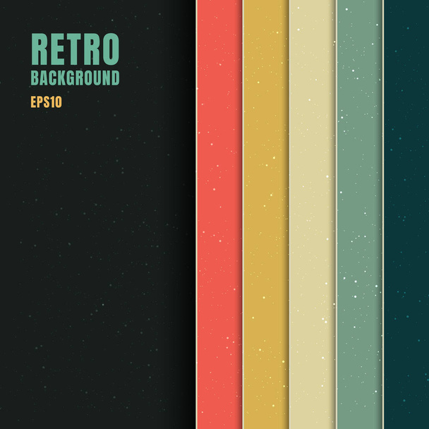 Abstract Background Pattern Stripe Vertical Vintage Retro Color Style on Black Background with Space for Your Text. Vector Illustration - Vector, Image