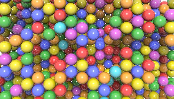 Анімація 3D блискучих, кольорових кульок для дітей. 3d ілюстрація
. - Фото, зображення