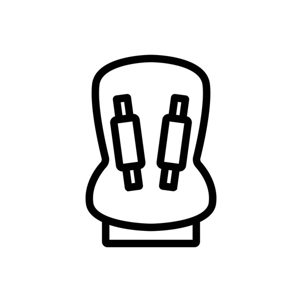 Seat belt icon vector. Thin line sign. Isolated contour symbol illustration - Vector, Image