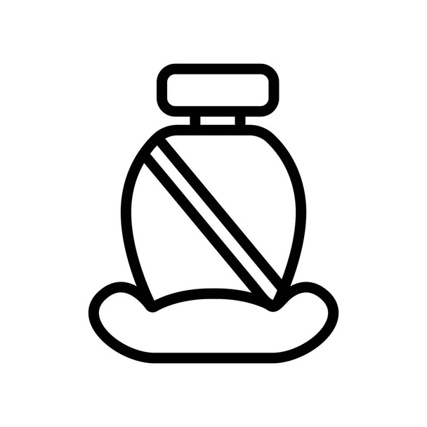 Seat belt icon vector. Thin line sign. Isolated contour symbol illustration - Vector, Image