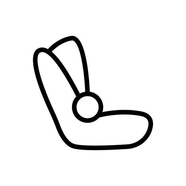 Cinturón de seguridad vector icono. Signo de línea delgada. Ilustración del símbolo de contorno aislado
 - Vector, Imagen