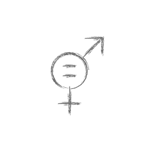 Cada uno para el logotipo de Equal y el diseño tipográfico para celebrar el Día Internacional de la Mujer el 8 de marzo. ilustración vectorial
. - Vector, imagen