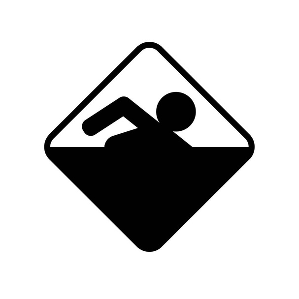 icône de nage sur fond blanc
 - Vecteur, image