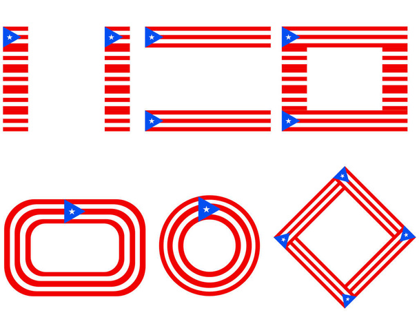 Bandera de Puerto Rico con espacio para copiar
 - Vector, imagen