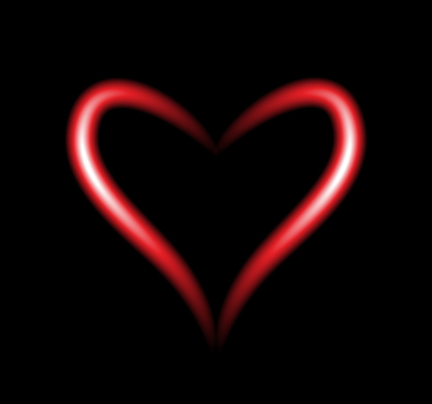 Neon heart - Vector, afbeelding