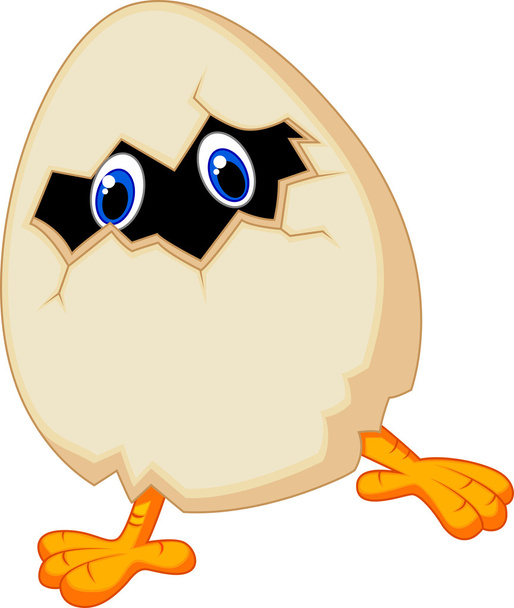 trochę kurczaka w jajku - Wektor, obraz