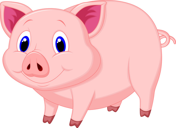 Χαριτωμένο γουρούνι - Διάνυσμα, εικόνα