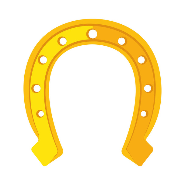 lucky horseshoe traditioneel geïsoleerd icoon - Vector, afbeelding
