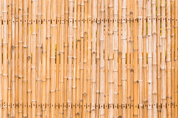 close up dekorative alte Bambusholz von Zaun Wand Hintergrund - Foto, Bild