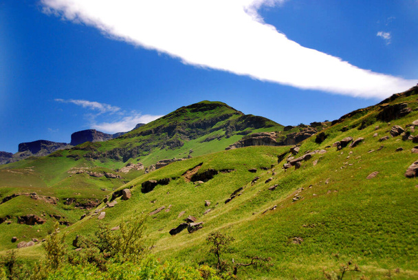 Lesotho, virallisesti Lesothon kuningaskunta, on sisämaavaltio ja erillisalue, jota ympäröi Etelä-Afrikan tasavalta. Sen pääkaupunki ja suurin kaupunki Maseru - Valokuva, kuva