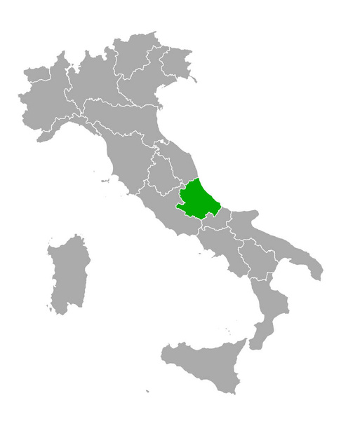 Mapa de Abruzos en Italia
 - Vector, Imagen