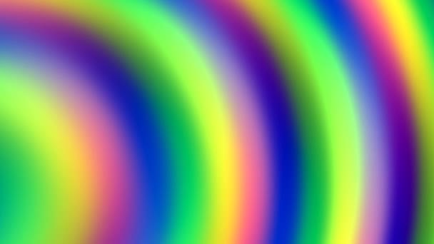 Szivárvány spektrum lágy pulzáló gyűrűk hullámzó keresztül keret - Felvétel, videó