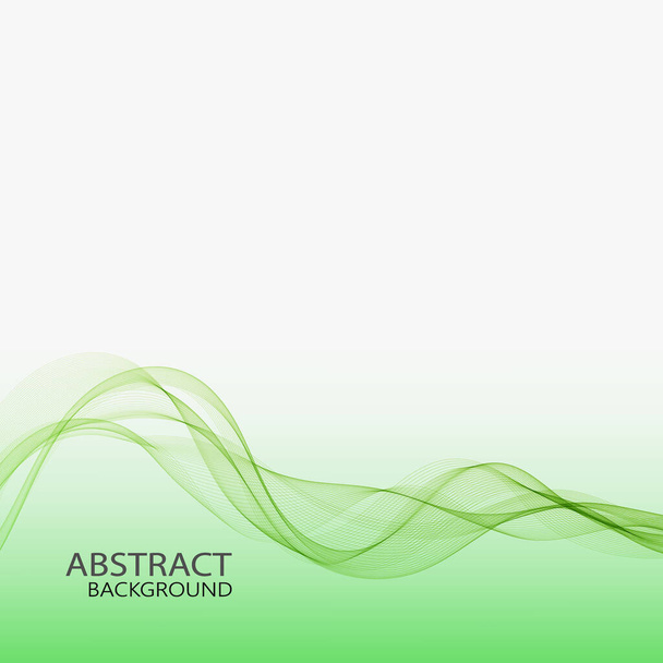 Ilustración vectorial Fondo colorido abstracto con onda de humo verde eps10
 - Vector, Imagen