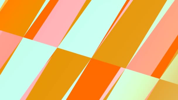 Orange Ice-Cream Themed Geometric Shapes Grid Layout Endless Loop - Footage, Video