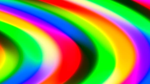 Regenboog van heldere primaire kleuren Morphing in een ring van cirkels - Video