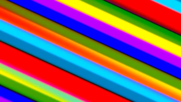 Looping Bright Rainbow of Layered Primary Colors Abstract Background - Záběry, video