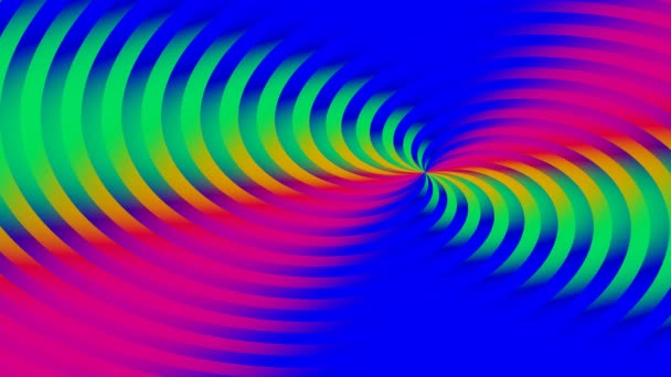 Bunte Regenbogenstangen im abstrakten Spiralhintergrund - Filmmaterial, Video