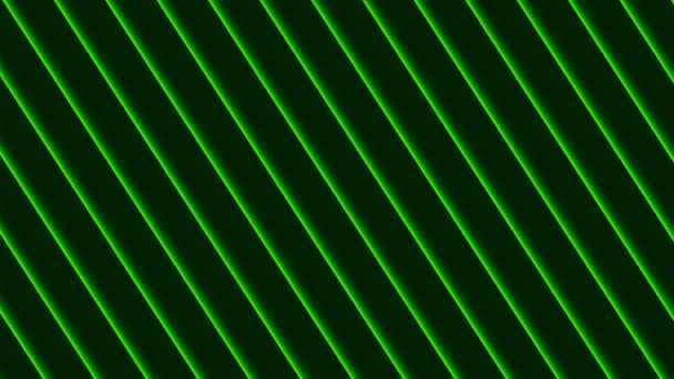 Zelené neonové čáry pohybující se dozadu a dopředu v abstraktním smyčkovém pozadí - Záběry, video