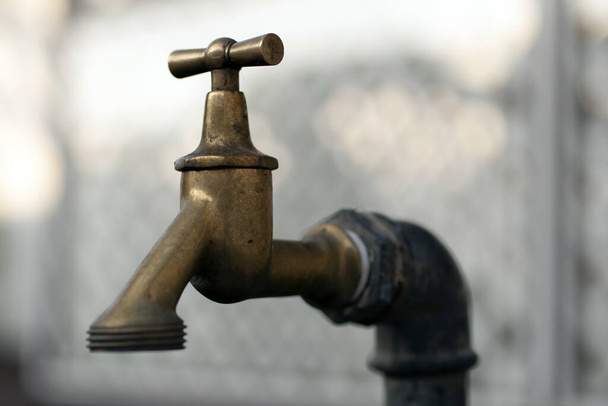 Close up shot of a garden tap - Fotoğraf, Görsel