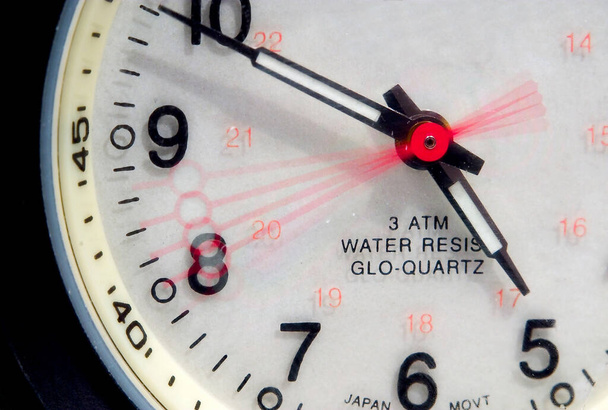 Closeup of clock, time flow concept - Фото, зображення