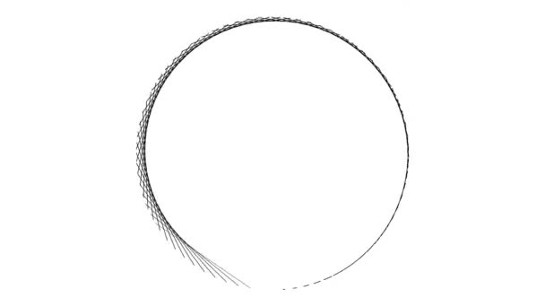 Drawing an Interesting Circle From Array of Crossing Threads Overlaid - Footage, Video