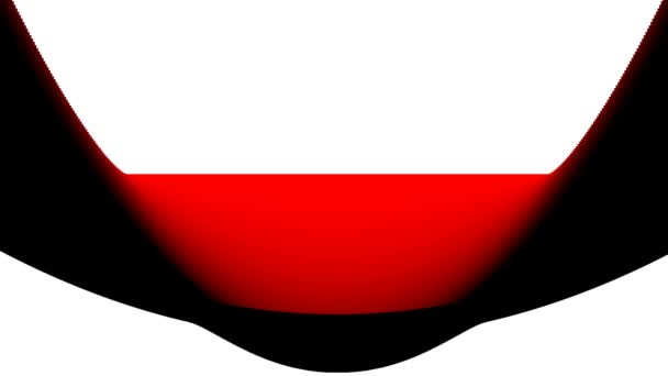 Střídavá černá a červená nafouknutá smyčka zrcadlového efektu - Záběry, video