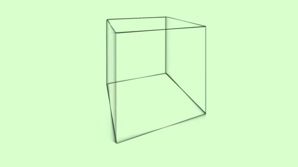 3d Perspective Cube Spinner Végtelen forgó hurok - Felvétel, videó