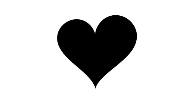 Beating Love Heart Sign Symbol Endless Loop Mask - Footage, Video