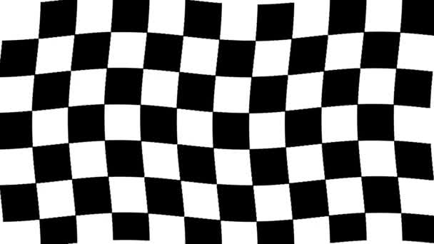 Wiggling Rippling Chessboard Checkerboard Monochrome Grid Mask - Footage, Video