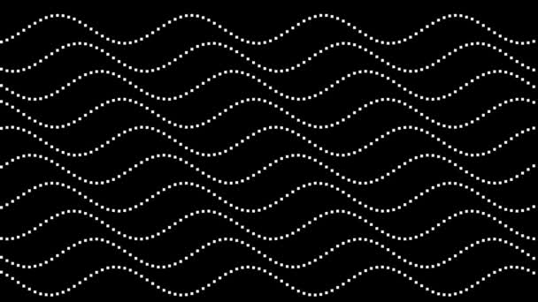 Golvende sinus lijnen van vierkante Pixels Masker wassen over frame - Video