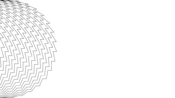 フレームを埋めるためにソー歯ラインパターンで描かれた円 - 映像、動画