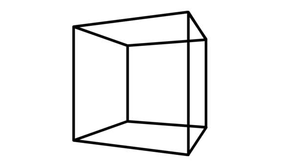 Máscara simples de Cubo girando para trás e para a frente loop infinito
 - Filmagem, Vídeo