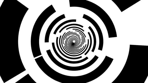 Zoomer Voler au milieu d'un anneau tunnel Formes d'arc 3D
 - Séquence, vidéo