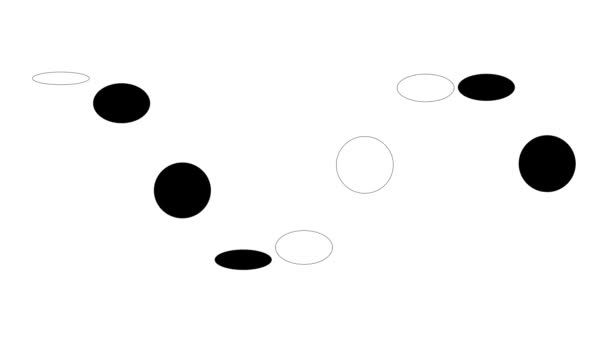 Zwarte en witte munten Spinning Endless Loop Loader - Video