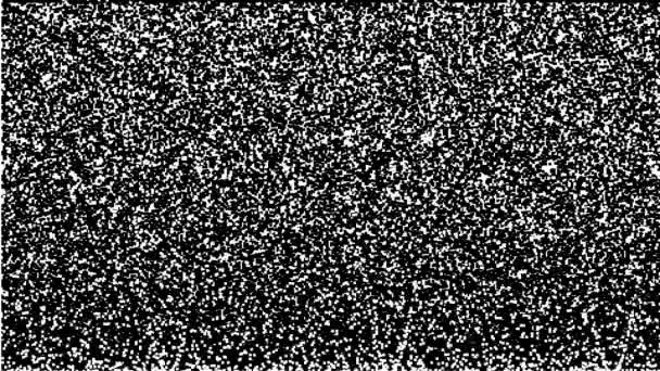 Μονοχρωματικό πεδίο θορύβου με τις γραμμές διέλευσης για τη μετάβαση Glitch Fade - Πλάνα, βίντεο