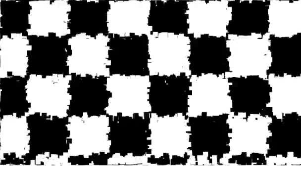 Rough Edges of Chess Checkerboard Moving Endless Loop - Footage, Video